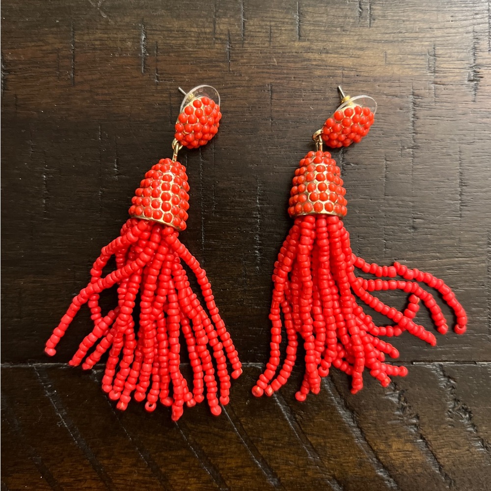 Orange Squid Earrings